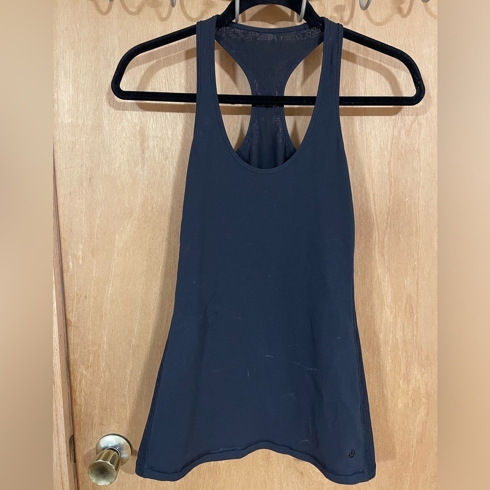 #74-LULULEMON- Cool Racerback (Lace)
Black